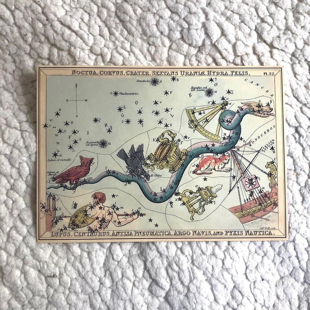 Vintage Latin Sea Constellation Card✨
